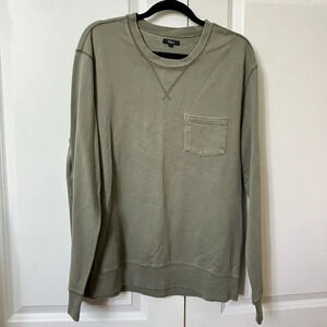 Rails Green Front Pocket  Crewneck Organic Cotton Sweatshirt Mens Small